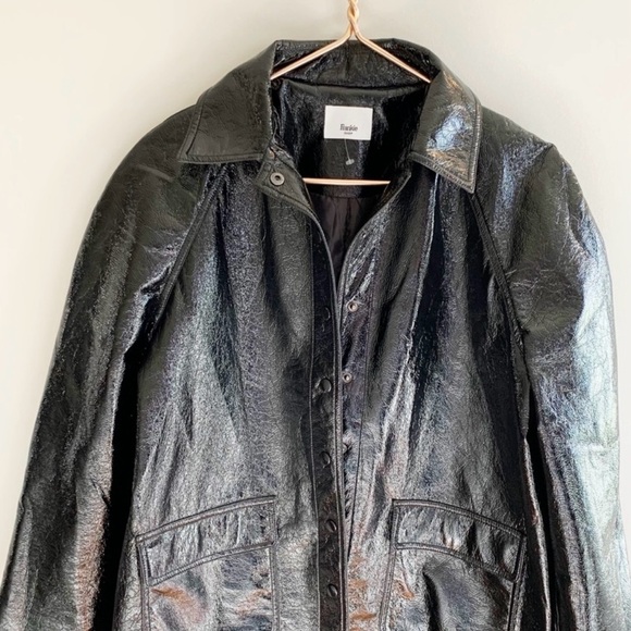 Frankie Shop Black Trench Coat with Belted Waist - Picture 2 of 7